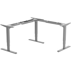 Ergovida Electric Height Adjustable Grey Corner Desk Frame Only Suits Corner Tops