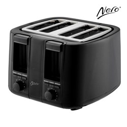 Nero 4 Slice Toaster Black  