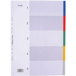 Bantex Divider A3 5 Tabs Portrait Assorted