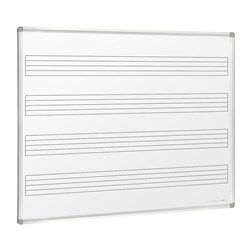 Visionchart Wall Mounted Magnetic Music Whiteboard 1200 x 1200mm