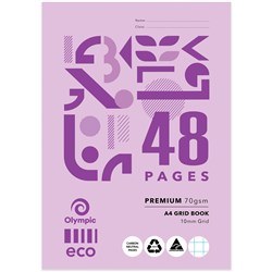 Olympic Eco Exercise Book G104P A4 10mm Ruled 48 Pages Pack of 20