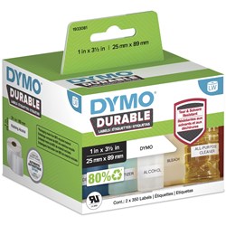 Dymo 1933081 Durable Multi Purpose Labels 25x89mm White Roll of 700
