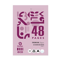 Olympic Eco Exercise Book EY14P A4 Ruled Year 1 48 Pages