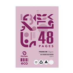 Olympic Eco Exercise Book EY24P A4 Ruled Year 2 48 Pages