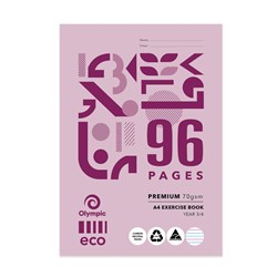 Olympic Eco Exercise Book EY39P A4 Ruled Year 3/4 96 Pages