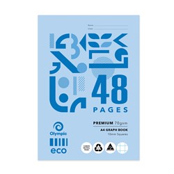 Olympic Eco Exercise Book GH104P A4 10mm Graph 48 Pages 