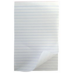 Writer 8 x 5 Bank Office Pad 100 Sheet Ruled White 