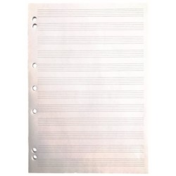 Writer A4 Music Pad With 7 Hole 70gsm Side Glued 50 Leaf 