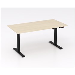 OLG QuickStand Height Adjustable Workstation 1200W x 720-1200mmH Black/Nordic Maple