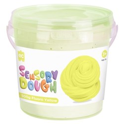 Educational Colours Sensory Dough 250gm Fluro Yellow 