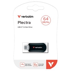 Verbatim Plectra USB-C Drive 64GB Black 