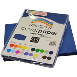 Rainbow Cover Paper A4 125gsm Royal Blue 100 Sheets 