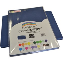 Rainbow Cover Paper A3 125gsm Royal Blue 100 Sheets 