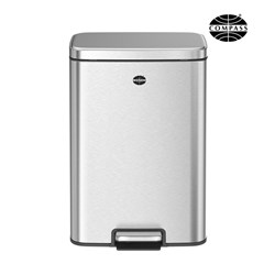 Compass Stainless Steel Pedal Bin 50 Litres Silver 