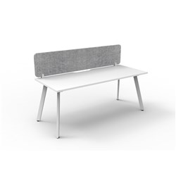 Rapidline Eternity Workstation Single Sided+Grey Eco Screen 1800Wx750Dx730mmH White/White