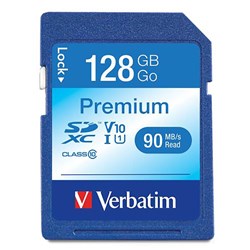 Verbatim Pro SDHC Memory Card Class 10 UHS-I 128GB Black 