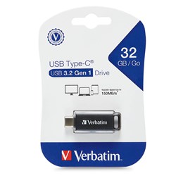 Verbatim USB-C 3.2 Drive Gen 1 32GB Black 