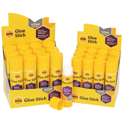 Marbig Glue Stick Medium 21gm White Box 12
