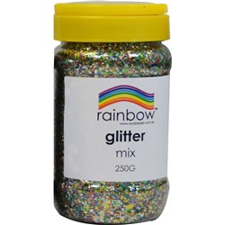 Rainbow Glitter Jar Multi Colour 250G