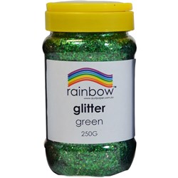 Rainbow Glitter Jar Green 250G