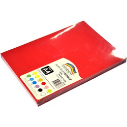 Rainbow Spectrum Board A4 220gsm Red 100 Sheets 