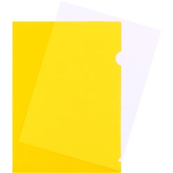 Bantex Letter Files A4 Polypropylene Yellow Pack of 100