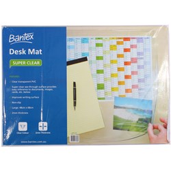 Bantex Desk Mat Super Clear 650x480mm Large Clear