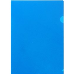 Bantex Plastic Letter Files A4 Transparent Plastic Blue Pack of 10