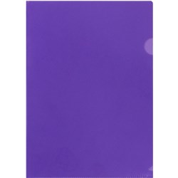 Bantex Plastic Letter Files A4 Transparent Plastic Purple Pack of 10