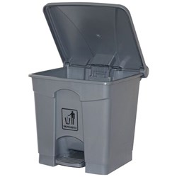 Cleanlink Rubbish Bin With Pedal Lid 68 Litres Grey 