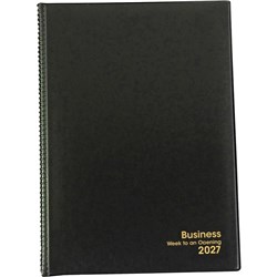 Business Diary Week To View A4 Black