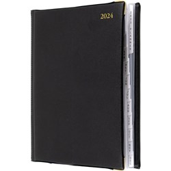 Debden Elite PVC Diary 246x164mm Day To Page Black