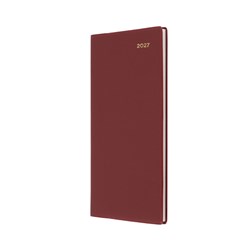 Collins Belmont Pocket Diary B6/7 Slimline Week To View Portrait Burgundy