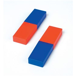 Shaw Magnet Plastic Cased Red & Blue Pack of 2