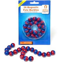 Shaw Magnet Pole Marbles Red & Blue Pack of 20