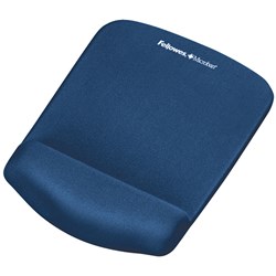 Fellowes PlushTouch  Mouse Pad Wrist Rest  Blue