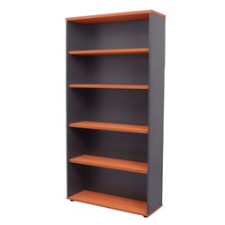 Rapidline Rapid Worker Bookcase 4 Shelves 900W x 315D x 1800mmH Cherry And Ironstone