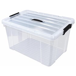 Italplast 35 Litre Storage Box With Lid Clear 