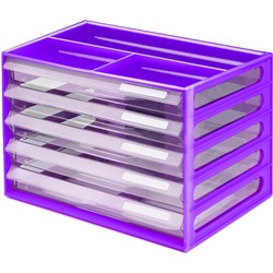 Italplast A4 Document Cabinet 5 Drawer Grape  