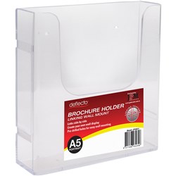 Deflecto Brochure Holder A5 Single Tier Wall Mount Linking