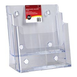 Deflecto Brochure Holder A4 2 Tier Free Standing And Wall Mount