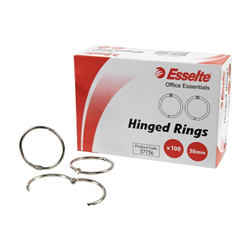 ESSELTE HINGED RINGS No 4 38mm Bx100 