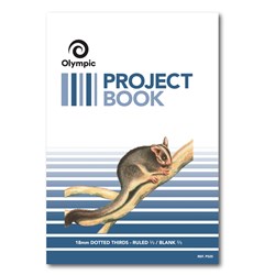 Olympic Project Book P525 335x240mm 18mm Ruled  Dotted Thirds 24 Page 