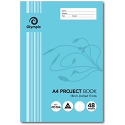Olympic Project Book A4 18mm Dotted Thirds 48 Page PD184  