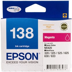 Epson 138 DURABrite Ultra Ink Cartridge High Yield Magenta