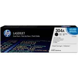HP CC530AD 304A Toner Cartridge Twin Pack  Black