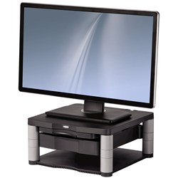 Fellowes Premium Monitor Riser Plus Drawer Graphite