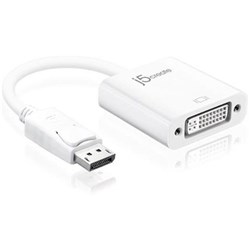 J5Create JDA134 DisplayPort To DVI Adaptor White