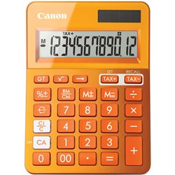 Canon LS-123KM Desktop Calculator 12 Digit Orange