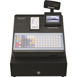 Sharp XE-A217B Cash Register With Flat Keyboard Black